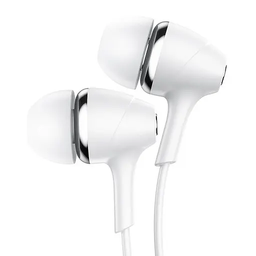 Проводные наушники Hoco M76 Maya universal earphones with mic, 3.5mm, 1.2m, white - фото 4