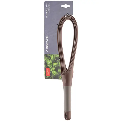Вінчик для збивання 2 в 1 Ardesto Midori пластик 29 см коричневий (AR2129BW) - фото 4
