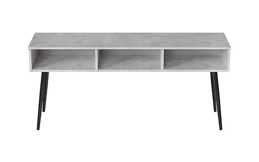 Тумба під телевізор Кентуккі Ferrum-decor 45x139x38 Чорний метал ДСП Бетон 16 мм (FRD-106727) - фото 4