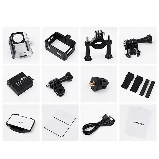 Екшн камера HOCO DV102 4K anti-shake sports camera Black - фото 7