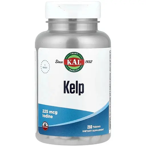 Йод KAL Kelp Iodine 225 mcg, 250 таблеток - фото 1