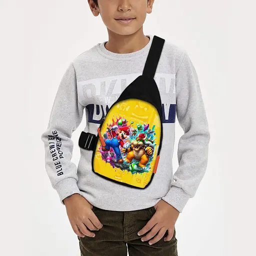 Сумка через плече дитяча Супер Маріо 29х17 см сумка слінг для хлопчика (02168)