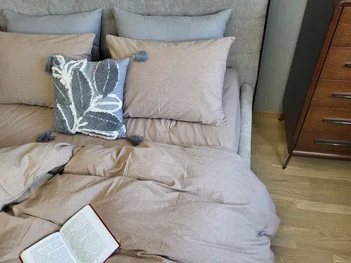 Комплект постельного белья Washed Cotton из вареного хлопка нежно-розовый Anise - фото 3