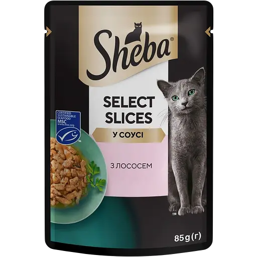 Набір вологого корму для котів Sheba, в асортименті 15 шт. + з куркою та яловичиною в соусі 5 шт. 1.7 кг (20 шт. х 85 г) - фото 5