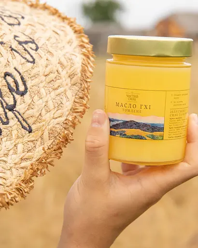 Топлене масло Гхі (з фермерського вершкового масла) Чистий Смак 300 мл - фото 3