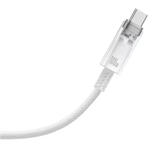 Кабель Baseus Explorer with Smart Temperature Control USB-C to USB-C 100w 2m Stellar White (P10319703221-01) [152043] - фото 2