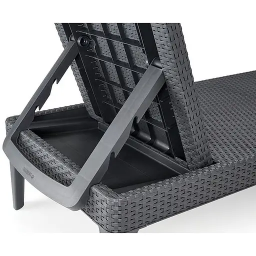Шезлонг пластиковый Keter Jaipur Sun lounger, серый - фото 3