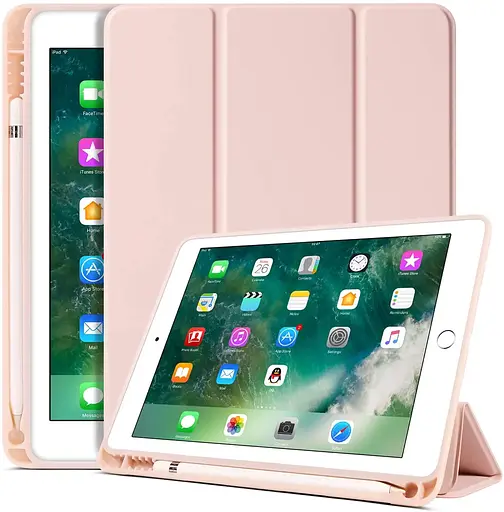 Чохол-книжка CDK для Apple iPad 10.2" 8gen 2020 екокожа/силікон Smart Case cлот стилус (011189) pink sand - фото 3
