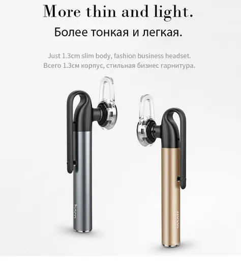 Бездротова Bluetooth-гарнітура Hoco E21 Grey - фото 3