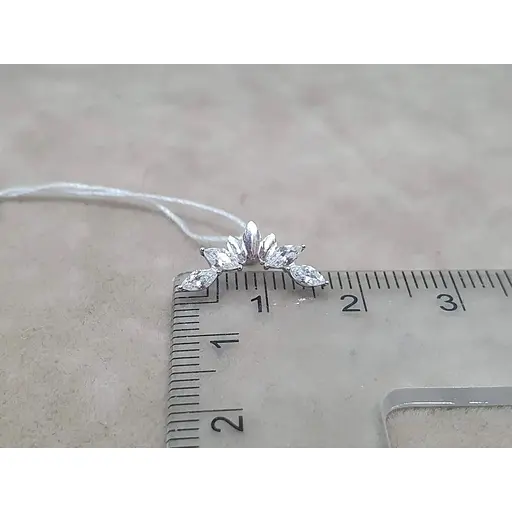 Срібна сережка для пірсингу хеліксу Ірій. 40067ШТ - фото 6