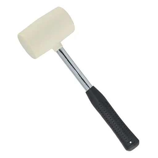 Киянка гумова Sigma 450 г біла, металева обгумована рукоятка (4317421) - фото 1