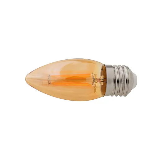 Лампа Brille LED E27, 6W WW C35 COG матове золото 220 В - фото 3