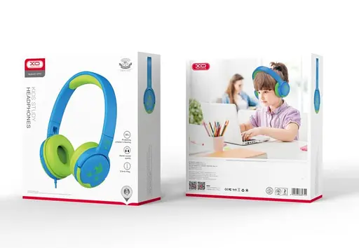Наушники XO EP47 Kids Study Wired Headphone зеленые - фото 3