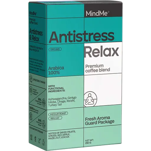 Набор: кофе MindMe Antistress & Relax функциональный молотый 250 г + коллагеновые сливки с кокосовым молоком MindMe Beauty Creamer 210 г - фото 2