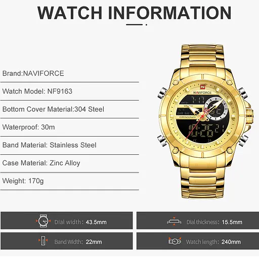 Годинник Naviforce Jazz Gold - фото 9