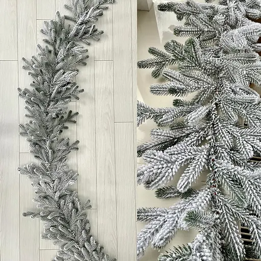 Гірлянда хвойна Hvoya Traditional лита засніжена 2 м - фото 3