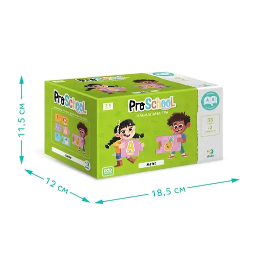Навчальна гра "Абетка" DoDo Toys 301210, 33 пазли по 2 елементи - фото 4