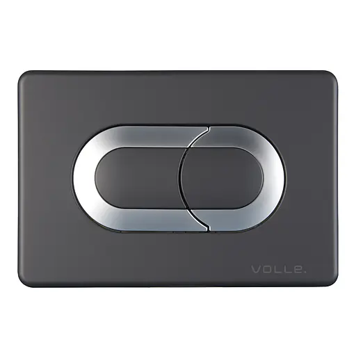 Клавіша змиву Volle Ego Neo пластик чорний/soft touch 221133, Чорний матовий - фото 1