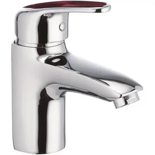 Змішувач для умивальника CRON MAGIC 001 червона ручка (CR0143) - фото 1