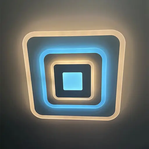 Cвітильник LED з матовим акрилом білого кольору 35х35 см | Line F | Арт. 2234-350 WT - фото 2