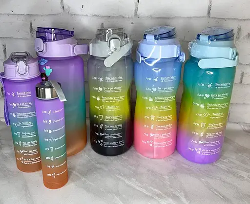 Набор силиконовых фитнес бутылок Beautiful Sport 3в1 500 мл, 900 мл, 2000 мл спортивные фляги - фото 7