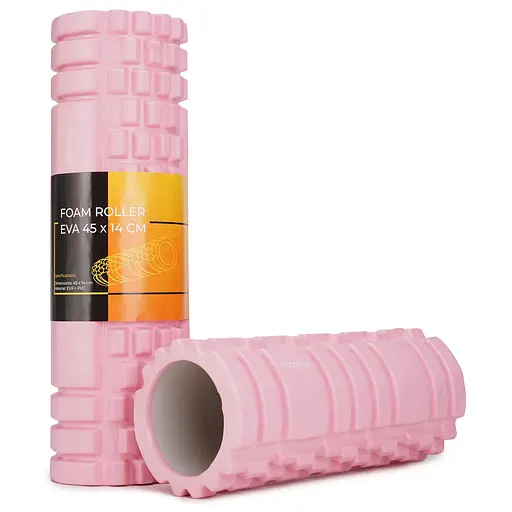 Масажний ролик Cornix EVA 45 x 14 см (валик, роллер) XR-0037 Light Pink - фото 1