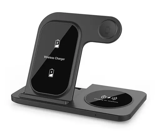 Беспроводное зарядное устройство тройной Proda PD-W8 3-в-1 Magnetic 15 W черный - фото 4