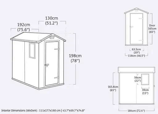 Садовый домик Keter Manor 4x6S серый - фото 7