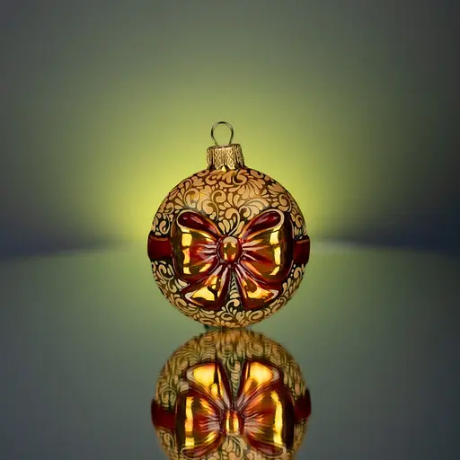 Набір ялинкових прикрас Різдвяні історії Святковий в дерев'яній коробці скло (4820001153576) - фото 4