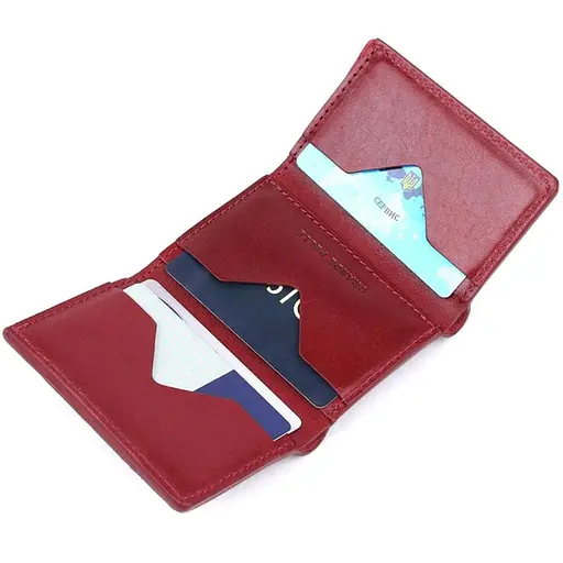 Мужской кожаный кошелек Grande Pelle 10х7.5х1.5 см acs0029237 - фото 4