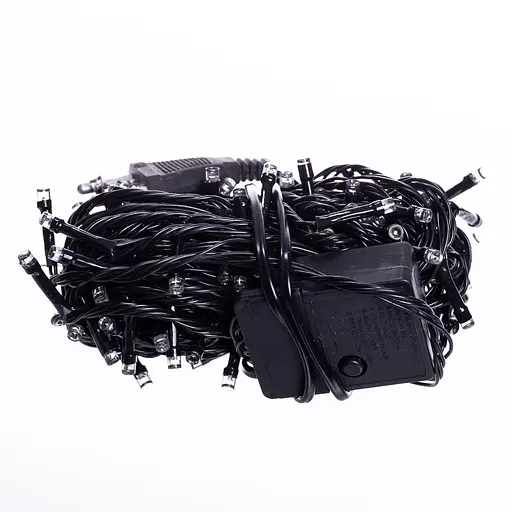 Новорічна гірлянда кімнатна нитка GarlandoPro 10 м 120 LED чорний провід Біле світло W120LED10MBW - фото 5