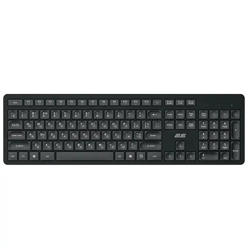 Клавіатура 2E KS260 Wireless EN/UK/RU Black (2E-KS260WB_CI) - фото 1