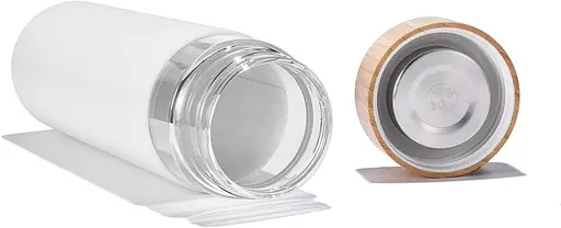 Бутылка стеклянная OldBro бамбуковая крышка с защитным силиконовым чехлом Blanco 590 мл - фото 4