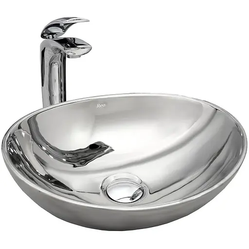 Умывальник Rea Sofia silver накладной серебристый REA-U0852, Хром - фото 1