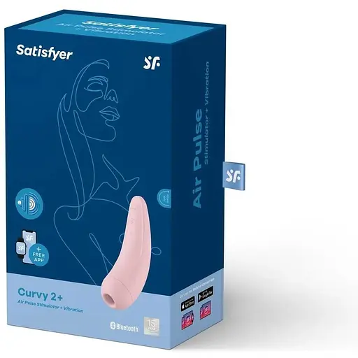 Вакуумный клиторальный стимулятор Satisfyer Curvy 2+ Рожевий - фото 7