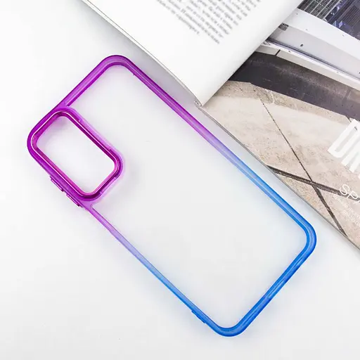 Чехол TPU+PC Fresh sip series для Samsung Galaxy A24 4G Синий / Фиолетовый - фото 2