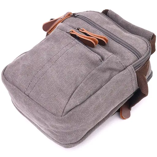 Компактна чоловіча сумка із щільного текстилю 15х20х8 см Vintage 15х20х8 см sum0021435 - фото 13