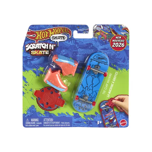 Скейт із взуттям для пальчиків Hot Wheels Круте перетворення Hot Wheels в асортименті (HXM73) - фото 1