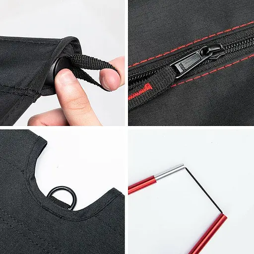 Розкладне ліжко Naturehike XJC05 NH20JJ001 поліестер + Oxford + алюміній (Чорний) - фото 2