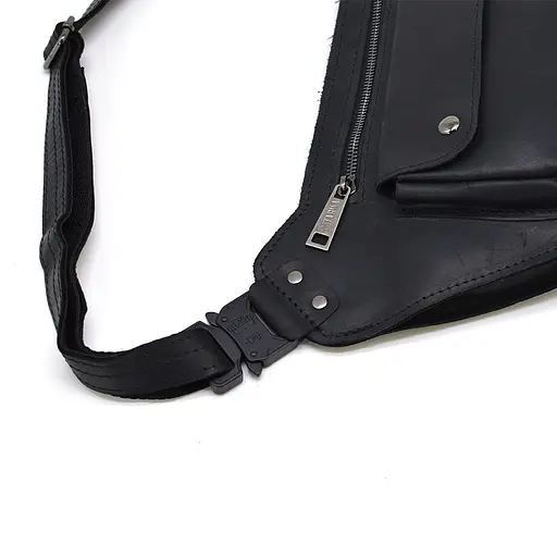 Кожаная мужская сумка на пояс TARWA 14х29х7 см sum0026014 - фото 13