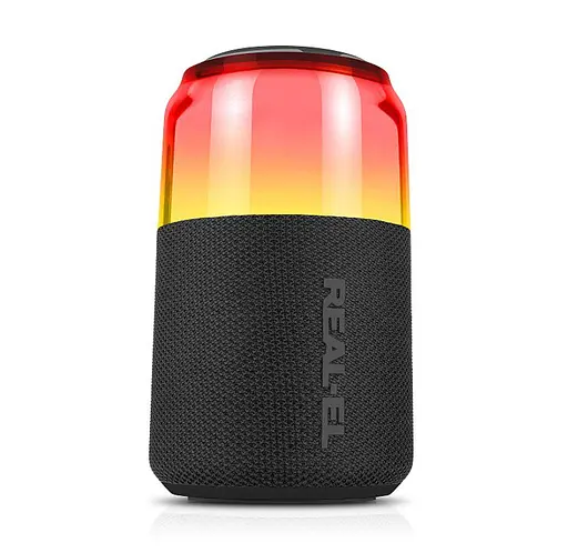 Портативна колонка Real-El RX705 5W Bluetooth TWS, RGB, Black - фото 2
