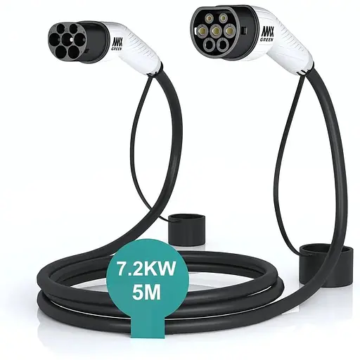 Кабель заряджання для електромобіля MAX GREEN EV Type2 (EU) to Type2 (EU) 7.2KW 32A 1-фазний 5 м