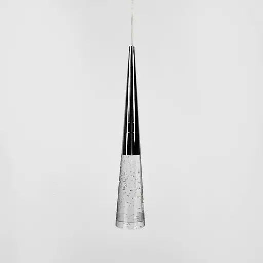 Подвес хромированный с прозрачным элементом с эффектом пузырьков воды Line F | Ст. A264-60*360 CH - фото 5