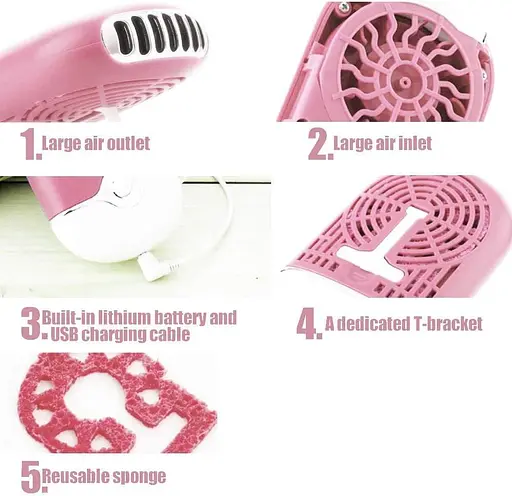 Мини-вентилятор для сушки ресниц Elctric с подвесной веревкой - фото 4