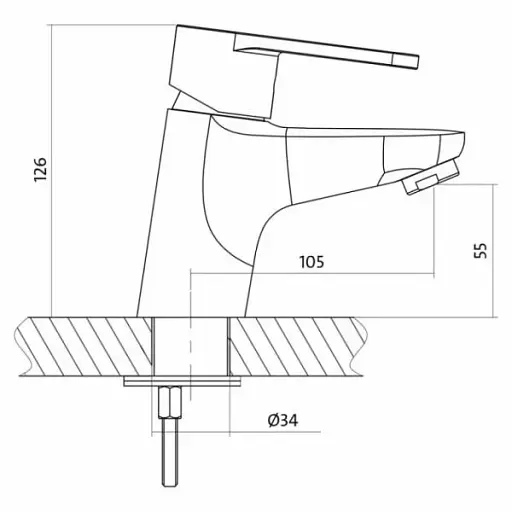 Комплект змішувачів для ванної кімнати Cersanit Cari B245 S601-125 з душовим набором Lano 3в1 30412 - фото 3