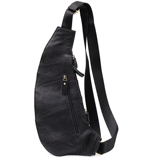 Чоловіча сумка через плече із зернистої натуральної шкіри Vintage 15х35х3 см sum0027486 - фото 2