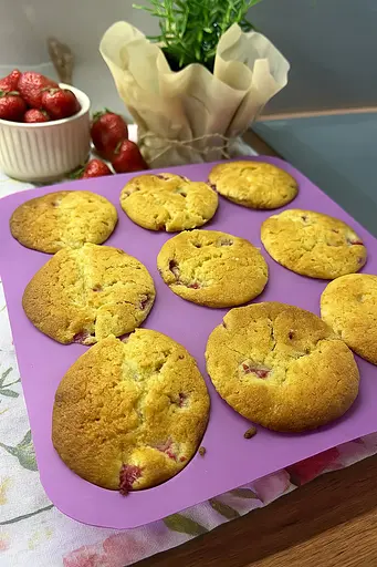 Форма силиконовая на планшете для выпечки кексов и маффинов на 9 ячеек 24.5х24.5х3.5 см, Profsil Розовый 87153 - фото 5