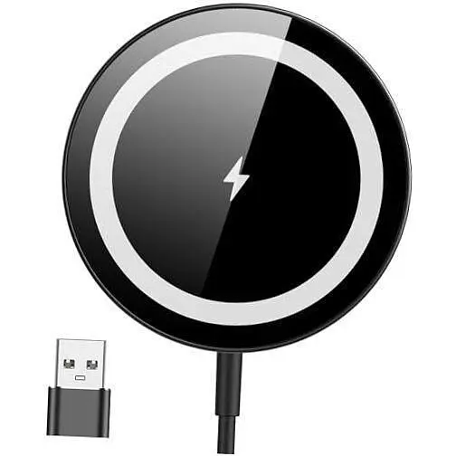 Магнітний бездротовий зарядний пристрій Magsafe для iPhone 16/16 Black