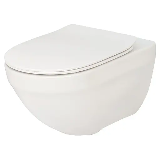 Унитаз подвесной Roca Ossa Hebe Rimless A34H136000 с сидением Soft Close, Белый - фото 1