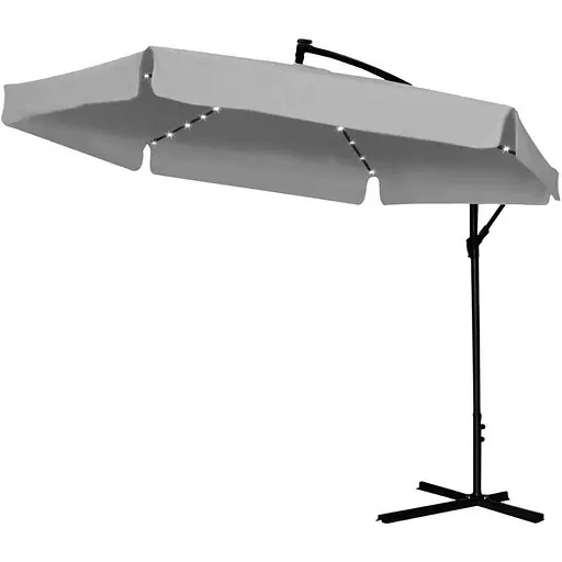 Садова парасоля GardenLine GAO5316 Banana з LED підсвіткою Gray [144793]